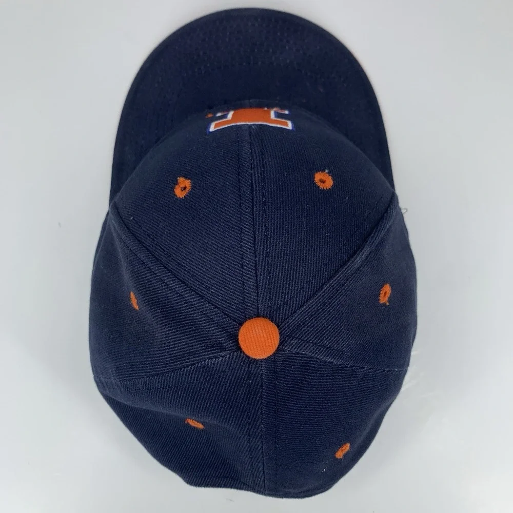 Illinois Fighting Illini Hat Blue Signatures Adjustable OSFM Baseball Cap